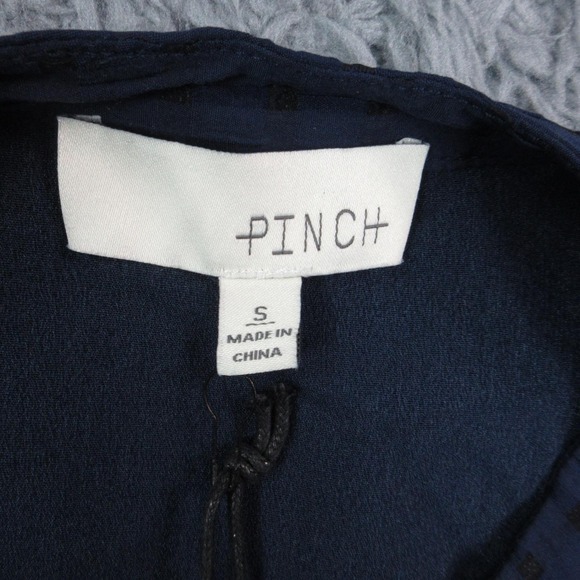 Pinch Dress Womens Small Blue Check Puff Sleeve Tiered Maxi Boho Lined NWT - Picture 7 of 16